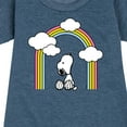 thumbnail image 3 of Peanuts - Snoopy Looking Up Rainbow - Toddler & Youth Girls Fleece Dress, 3 of 6