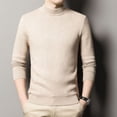 thumbnail image 5 of Suéter de lana de cuello semialto de otoño e invierno de color sólido de boutique suéter casual de tendencia para hombres suéter una generación de cabello, 5 of 5