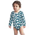 thumbnail image 2 of Xecao Cute Sheep And Hearts Print Baby unisex-baby Cotton Long-sleeve Bodysuits-12 Months, 2 of 6