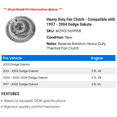 thumbnail image 2 of Heavy Duty Fan Clutch - Compatible with 1997 - 2004 Dodge Dakota 1998 1999 2000 2001 2002 2003, 2 of 2