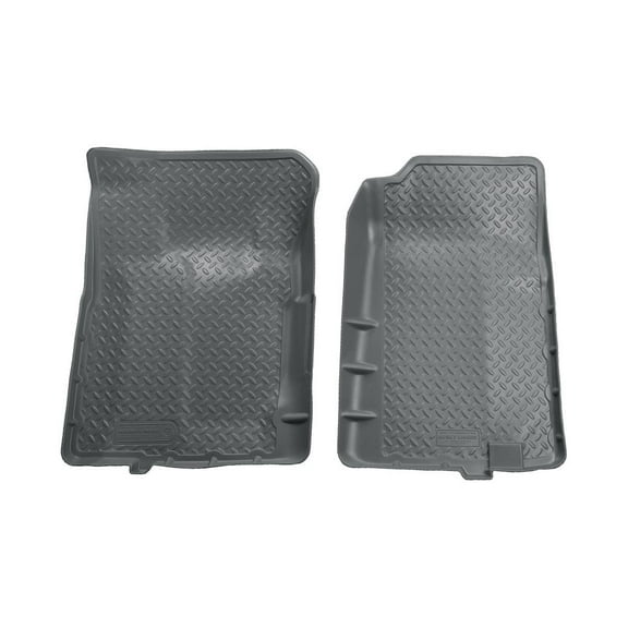 Husky Liners 31102 Classic Style Floor Liners Fit 1988-2000 Chevy C/K Pickup 1500-3500, Suburban, Tahoe & GMC C/K Pickup 1500-3500, Suburban, Yukon Front Row 2-Pc Grey