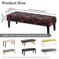 thumbnail image 7 of Whosucclay Rose Spider Web Print Stretch Bench Dust Cover Stain Resistant Benches Covers for Dining Room Removable Slipcover Waterproof Bench Seat Protector for Living Room, Bedroom, 7 of 7