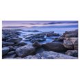 thumbnail image 2 of Bord de Mer Bleu Rocheux le Matin - Œuvre d'Art Moderne sur Toile, 2 of 3
