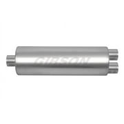 Gibson Exhaust 789800S GIB789800S SFT SUPERFLOW CENTER/DUAL ROUND MUFFLER, STAINLESS