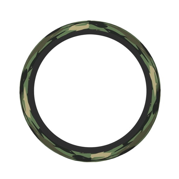 Car Steering Wheel Cover For Men Women Elastic Non-Slip Car Steering Wheel Covers Protector Universal 15 Inch Camouflage Army Shark