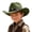 Army Green1, variant on Kids Cowboy Hat Western Felt Style, Adjustable Cowboy Hats for Boys Girls, Classic Rodeo Party Accessory, Ages 6-12