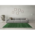 thumbnail image 3 of Ahgly Company Indoor Square Oriental Emerald Green Industrial Area Rugs, 3' Square, 3 of 4