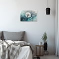 thumbnail image 2 of ZHONGYUTONG Dandelion Canvas Wall Art Abstract Teal Dandelion Pictures Nature Turquoise Plant Painting for Living Room Decor Framed (12.00" x 18.00"), 2 of 5