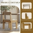 thumbnail image 5 of Dayalane Farmhouse Dining Chairs Set of 4, Mid Century Modern Solid Oak Wood Kitchen Side Chairs with Upholstered Seat and Back, Armless Accent Chairs for Dining Room, Chenille Oatmeal, 5 of 11