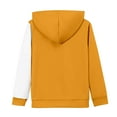 thumbnail image 3 of ZHOUCHANKIDS Men's Casual Pullover Hoodie with Drawstring and Kangaroo Pocket Fashion 3D Part Print Hooded Pullover Sweatshirts Long Sleeve Sweater Tops for Outdoor Winter Yellow, 3 of 3