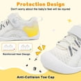 thumbnail image 2 of Zapatos FEETCITY Baby First Walking, punta ancha, blancos, de 6 a 12 meses, 2 of 7
