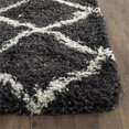 thumbnail image 3 of Safavieh Belize Shag 2'3" X 7' Power Loomed Rug in Charcoal and Ivory, 3 of 3
