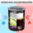 thumbnail image 2 of 12oz Coffee Tumblers Halloween Bat Moon Eye Pattern Stainless Steel Vacuum Insulated Travel Tumbler Coffee Cups Mug with Lid and Straw with Cleaning Brush for Cold & Hot Drinks, 2 of 5