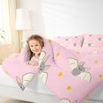 thumbnail image 3 of Manfei Halloween Sweet Flying Bat Full Size Bedding Sets 7 Pieces, Gothic Animal Full Size Bed in a Bag, Pink Gray Yellow,Pink Reversible, 3 of 7