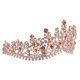 thumbnail image 4 of Corona de lujo hecha a mano para mujer, diadema con diamantes de imitación artificiales, tocado de novia, accesorios para el cabello, accesorios para vestido de novia (oro rosa), 4 of 6
