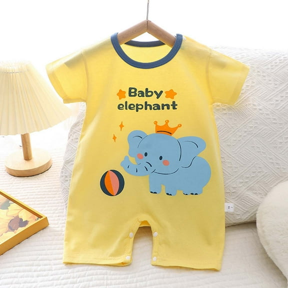 Fengyings Newborn Girl Boys Clothes Summer Outfits Infant Short Sleeve Romper Jumpsuit Bodysuit Cute Newborn Clothes for Kids