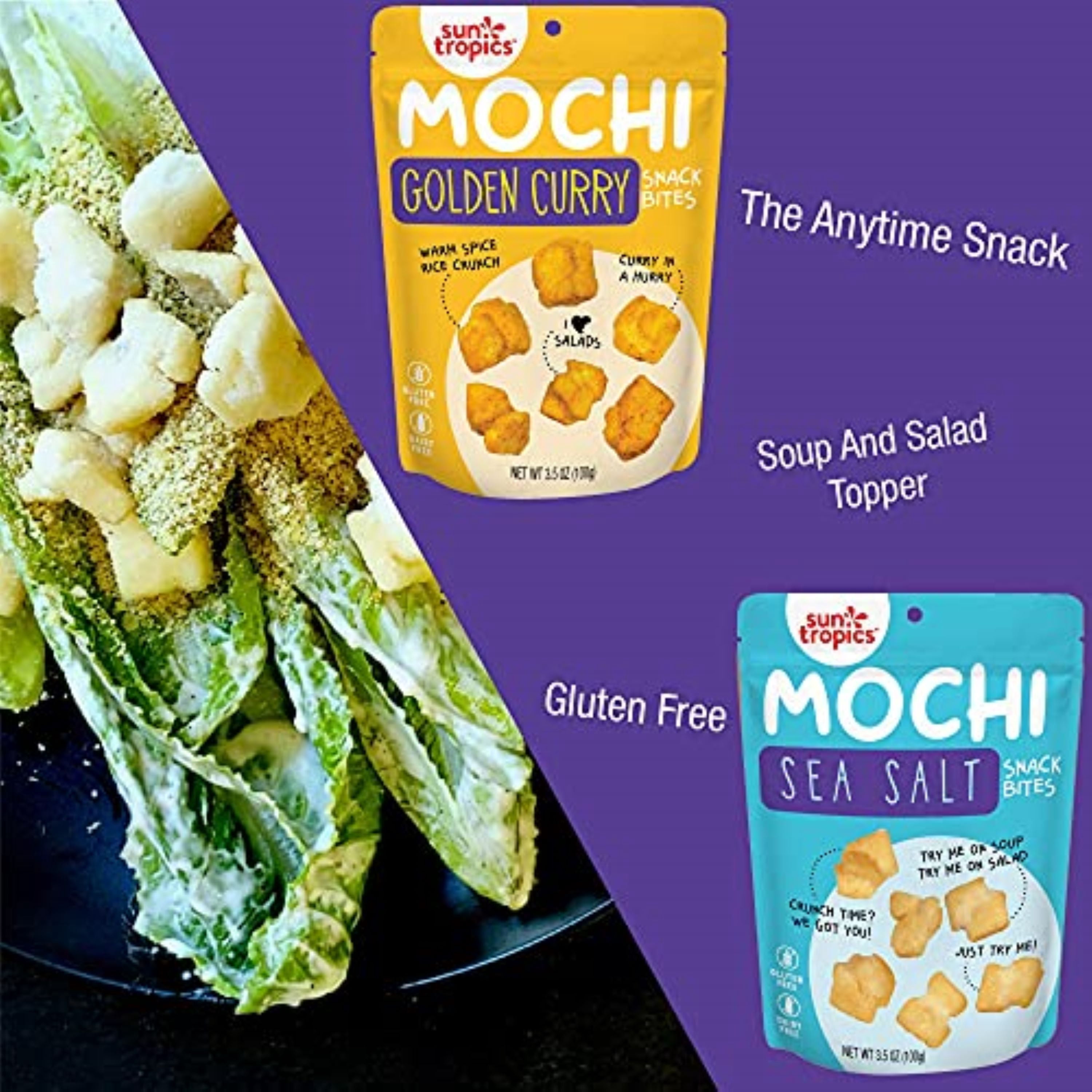 Sun Tropics MOCHI Snack Bites, Golden Curry (3.5oz) 6-pack