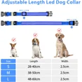 thumbnail image 2 of Collar para perros recargable con luz LED, collar de seguridad impermeable e intermitente con correa impermeable ajustable para perros pequeños/medianos/grandes, súper brillante, azul L, 2 of 5