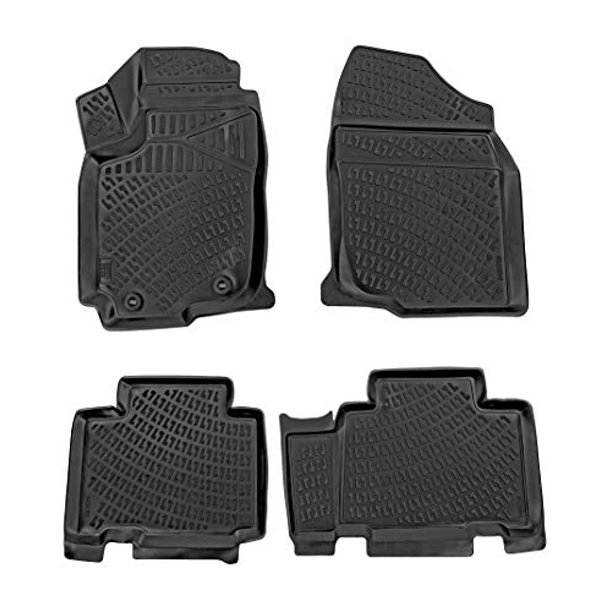 Crocliner Front and Rear All Weather Custom Fit Floor Mats for Toyota RAV4 / 20132018 (Does