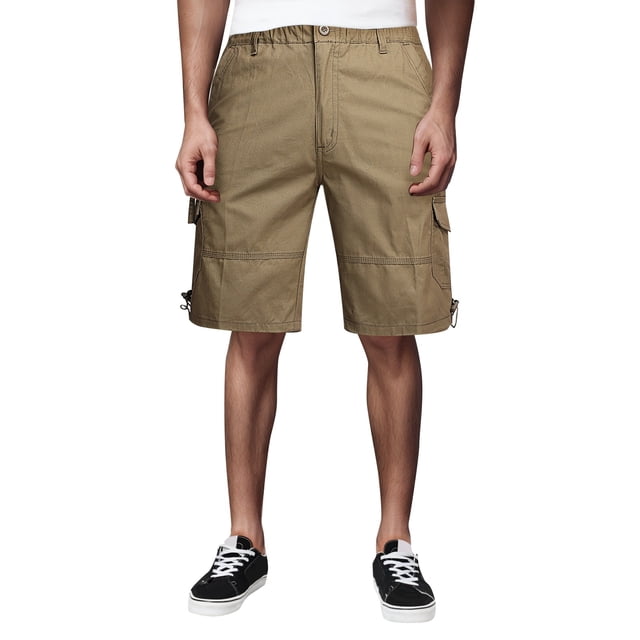 Mens Shorts Casual Male Casual With Long Inseam Work Short With Multiple Pockets Mens Work Shorts Brown L