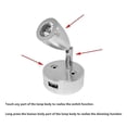 thumbnail image 2 of DC12v 24v RV Marine LED Reading Light Flexible Wall Lamp for Bedroom Decoration RV Lamp with USB Charger-Xin（Cool White B-Silver）, 2 of 5