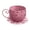 Pink, variant on Coffee Cup Shaped Hollowed-out Nested Flower Pot Rustic Iron Garden Planter Breathable Anti-Rust Metal Pot Artistic Outdoor Decor for Balcony Terrace Yard Green Plant Display