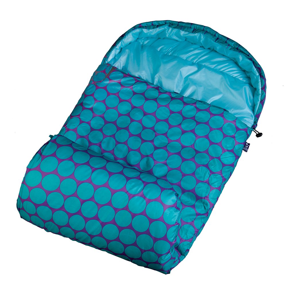 Wildkin Stay Warm 30Degree Kids' Sleeping Bag, Big Dot Aqua Walmart