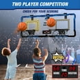 thumbnail image 2 of Juego de baloncesto HYES para 2 jugadores con doble tiro sobre puerta con marcador, 2 of 8