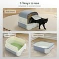 thumbnail image 6 of PAWZ Road Large Cat Litter Box with Scoop Litter Box with Lid Double-layer Leak-proof Litter Box for Cat, Gray, 6 of 21