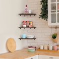 thumbnail image 6 of Oumilen 15.7” x 11.8” Brown Floating Corner Shelves, Set of 3, 6 of 6