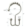 thumbnail image 3 of AmazerBath Shower Curtain Hooks, Shower Curtain Rings Rust Proof Metal Double Glide Shower Hooks Rings for Bathroom Shower Rods Curtains, Set of 12 Hooks - Nickel, 3 of 7