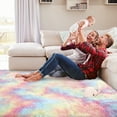 thumbnail image 2 of CAROMIO Area Rug 8 x 10 Soft Fluffy Area Rug Rainbow Plush Shag Rugs Fuzzy Shaggy Accent Carpets for Kids Room Nursery Non-Skid Modern Tie-Dyed Rugs, 2 of 5