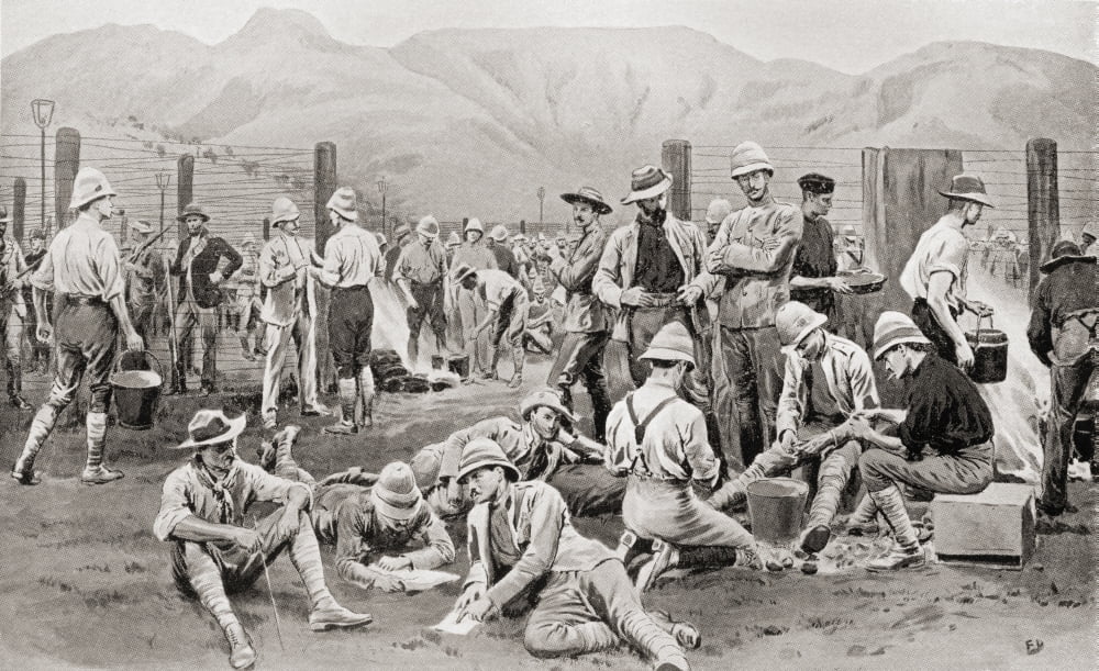 British Prisoners Waiting For Release From The Camp At Nooitgedacht South Africa During The Second Boer War From South Africa And The Transvaal War By Louis Creswicke Published 1900 Canvas Art - Ken W