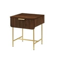 thumbnail image 6 of Walker Edison 18.5" Reeded 1-Drawer Side Table -&nbsp;Dark Walnut/ Gold, 6 of 11