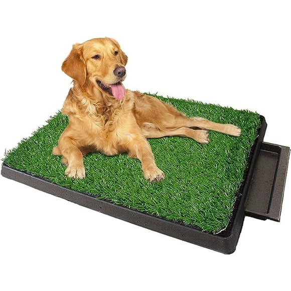 Pet Potty Dog Pee Potty Pads, Artificial Grass for Dogs, Puppy Training Pads, Portable Potty Trainer with Tray (3PCS) 20" x 25"