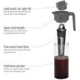 thumbnail image 3 of Cafetière à Infusion Froide, Pichet en Tritan Durable et Incassable, Couvercle Étanche, Grande Capacité avec Filtre en Acier Inoxydable de Luxe, 2,25 Litres, Gris, 3 of 4