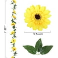 thumbnail image 4 of 4 Pack Artificial Sunflower Garland Silk Sunflower Hanging Vine Garland with Flowers Green Leaves for Wedding Table Garden Craft Party Decoration, 4 of 4