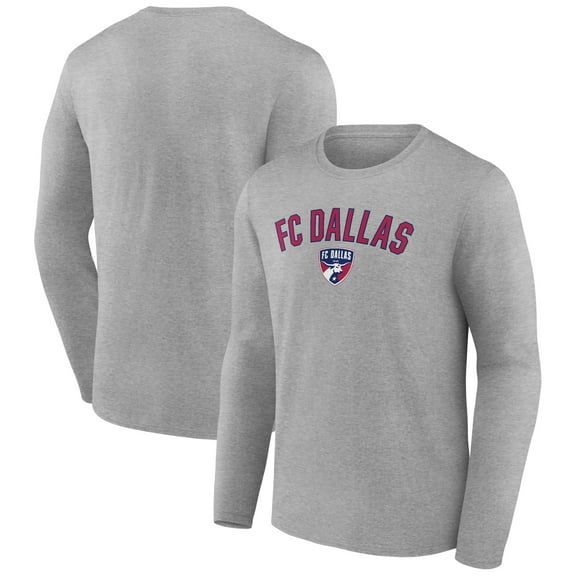 Men's Gray FC Dallas Victory Arch Long Sleeve T-Shirt