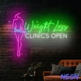 thumbnail image 4 of Handmadetneonsign Weight Loss Clinics Open Neon Sign, Weight Loss Led Sign, Esthetician Logo Wall Art, Clinics Home Wall Decor 77161, 4 of 5