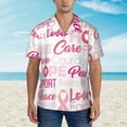 thumbnail image 4 of JUNZAN Breast Cancer Pink Ribbons Awareness (2) Pattern Hawaiian Shirt for Men,Summer Beach Casual Short Sleeve Button Down Shirts-Small, 4 of 9