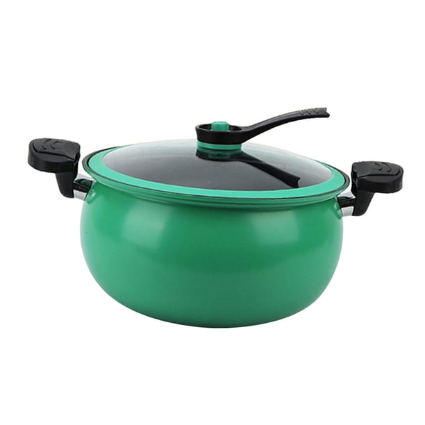 Olla a presión para sopa y carne, antiadherente, multiusos verde