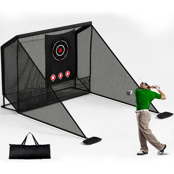 10x7ft Golf Simulator, Golf Practice Net with Carry Bag, Ideal Golfs Training Aid for Golfers Backyard Driving Chipping Swing