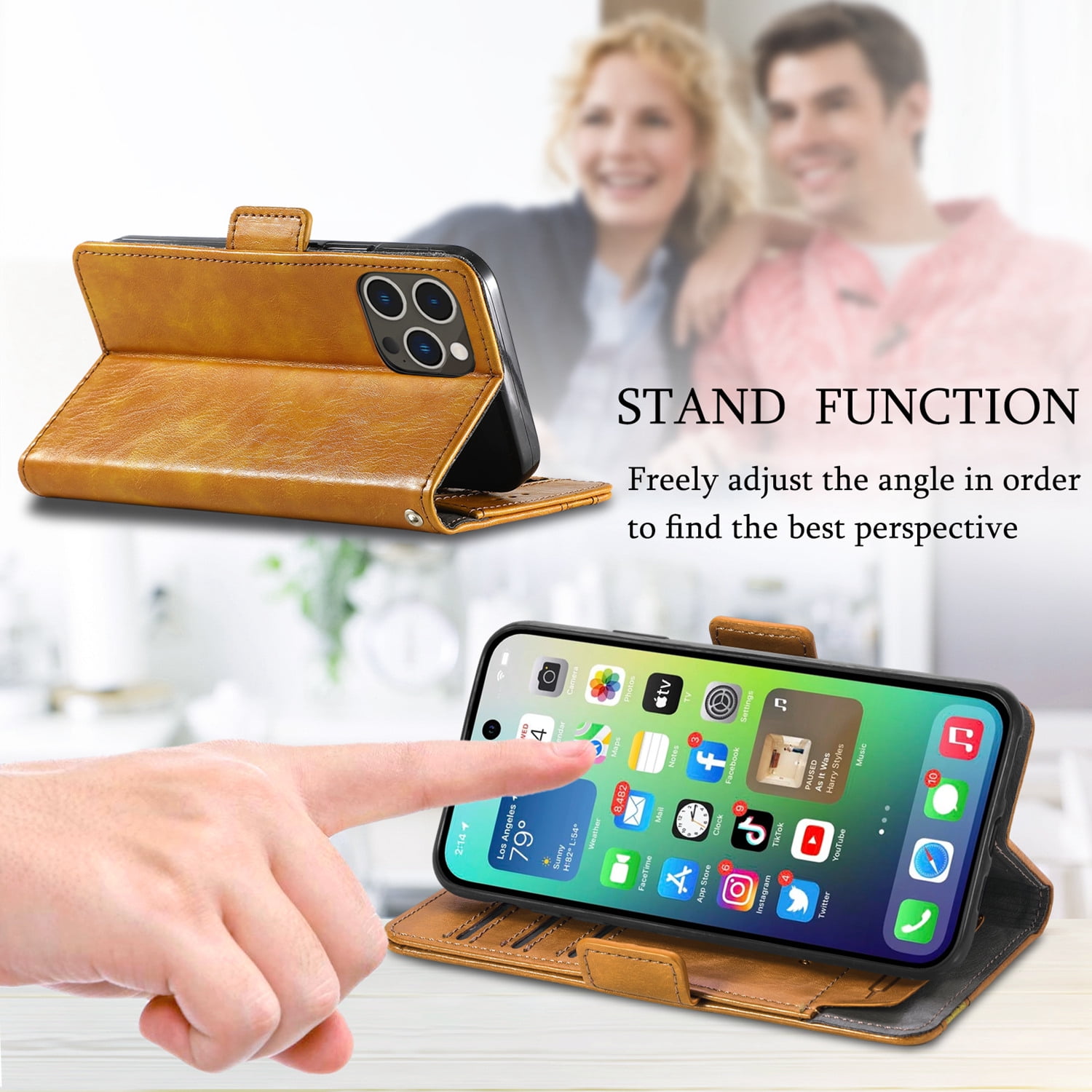 Leather Wallet Phone Case For Xiaomi Poco F6 Pro C55 C65 C50 F5 Pro M6 Pro Poco X5 Pro X4 M5 F4 F3 Quality Leather Phone Case With Card Holder Zipper
