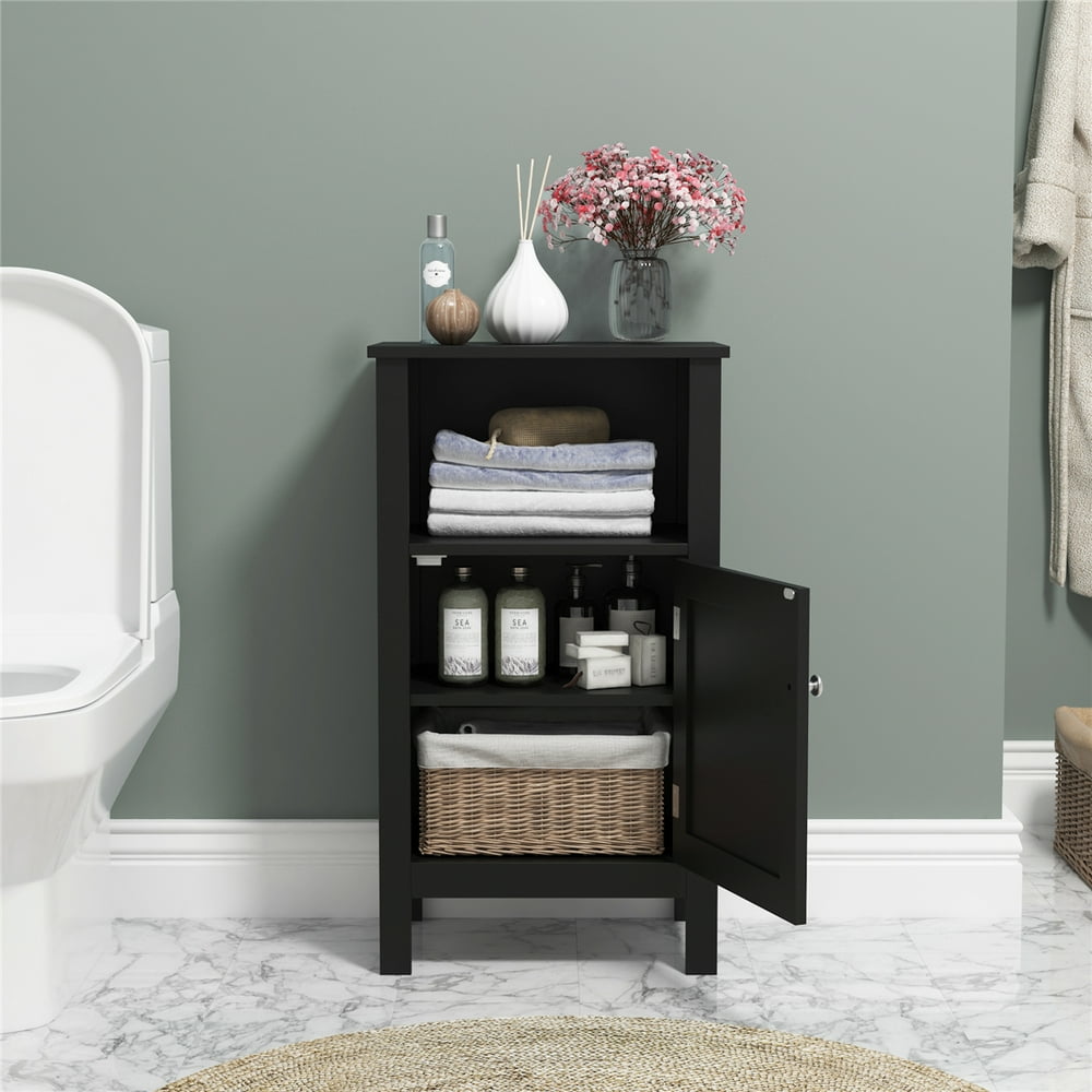 LXingStore Wooden Bathroom Floor Storage with