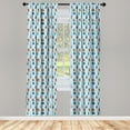 thumbnail image 3 of Ambesonne Cartoon Curtains, Animals Winter Clothing, Pair of 28"x63", Multicolor, 3 of 5