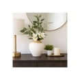 thumbnail image 3 of Terracotta Pottery Vase for Living Room and Home Decor - Decorative Flower Vase for Bathroom, Bedroom, or Office Display - Modern Entryway Table, House Styling, or Shelf Accent - 10", White, 3 of 13