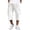White, variant on Men's Corduroy Cargo Capri Pants, Elastic Waist Drawstring 3/4 Long Shorts with Multi-Pockets, Casual Loose Fit Summer Cropped Trousers White