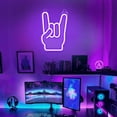 thumbnail image 4 of czcpp-Rock Hand Shaped Neon Light, Gamer Wall Decor Purple LED Neon Signs with Dimmable, USB Powered for Bedroom Bar Christmas Birthday Home Party Gifts, 4 of 4