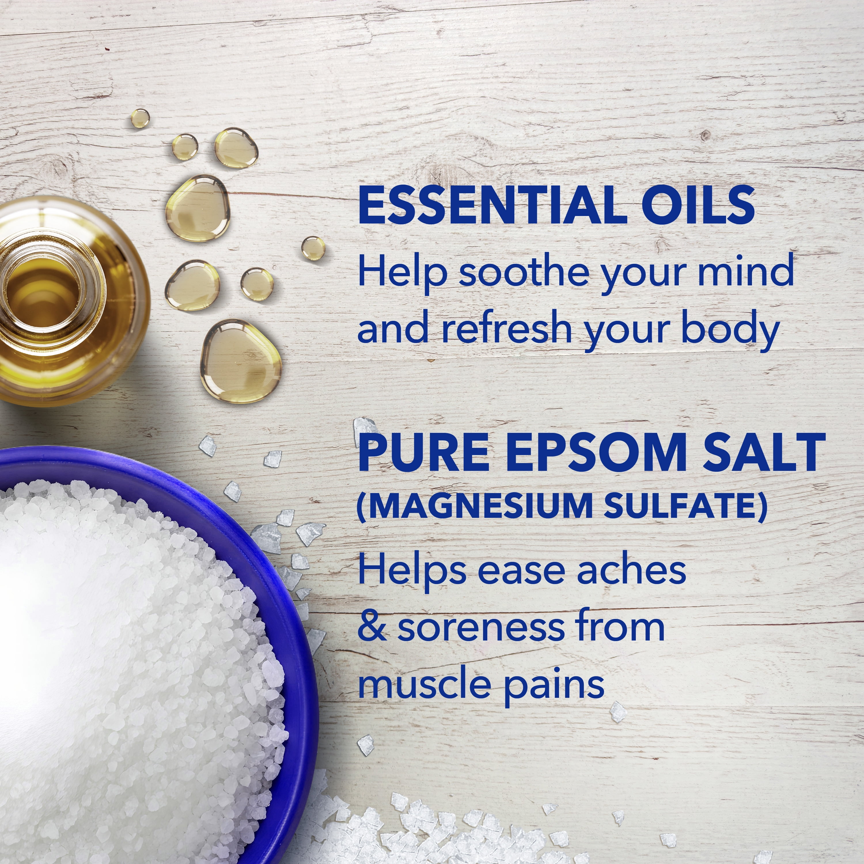 Dr Teal's Wellness Essentials Pure Epsom Salt Magnesium Soak Gift Set, 3 Piece