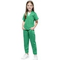 thumbnail image 4 of Doctor Costume for Kids, Role-playing Costumes Toddler Doctor Coat and Pants, Kids Lab Coat Career Day Costume for Boys Girls Green 9-10 Years, 4 of 5